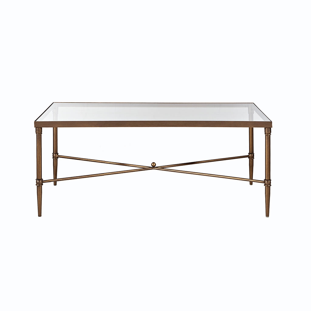 Porter Rectangular Metal & Glass Coffee Table