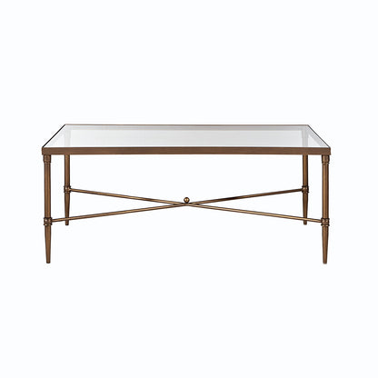 Porter Rectangular Metal & Glass Coffee Table