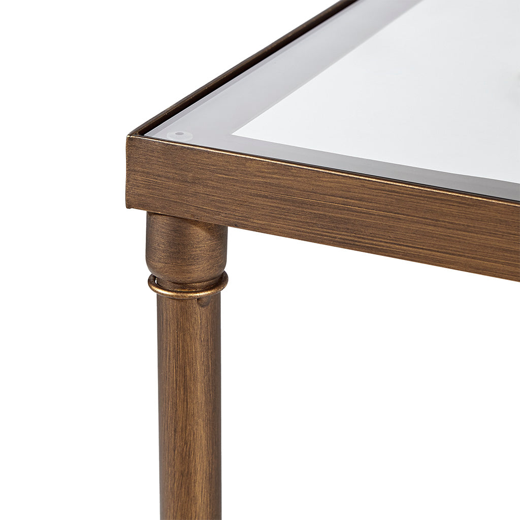 Porter Rectangular Metal & Glass Coffee Table