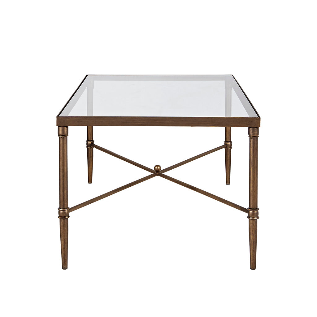 Porter Rectangular Metal & Glass Coffee Table
