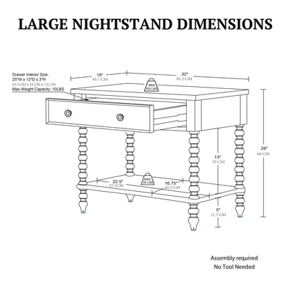 Beckett Large Nightstand