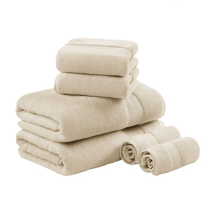 Turkish Cotton 6-Piece Bath Towel Set