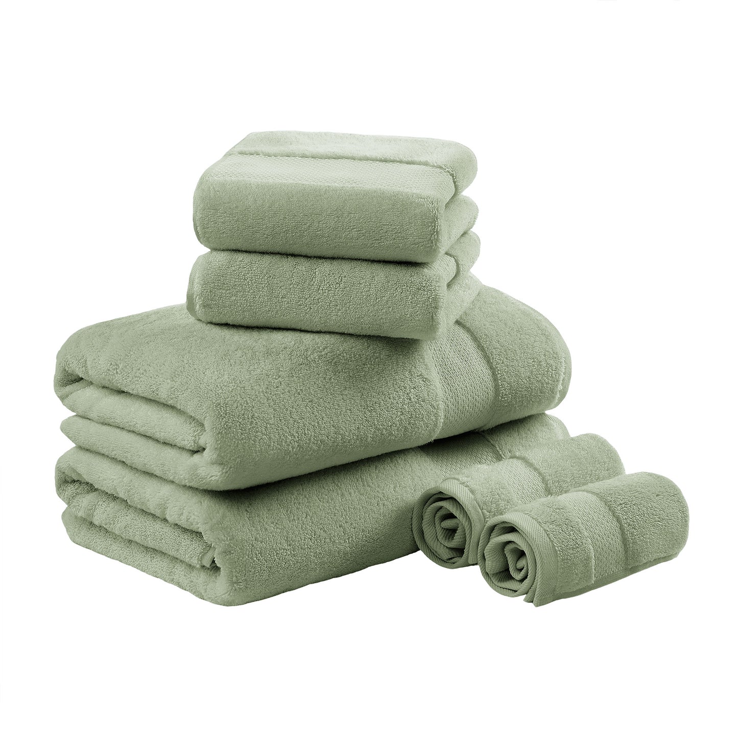 Turkish Cotton 6-Piece Bath Towel Set