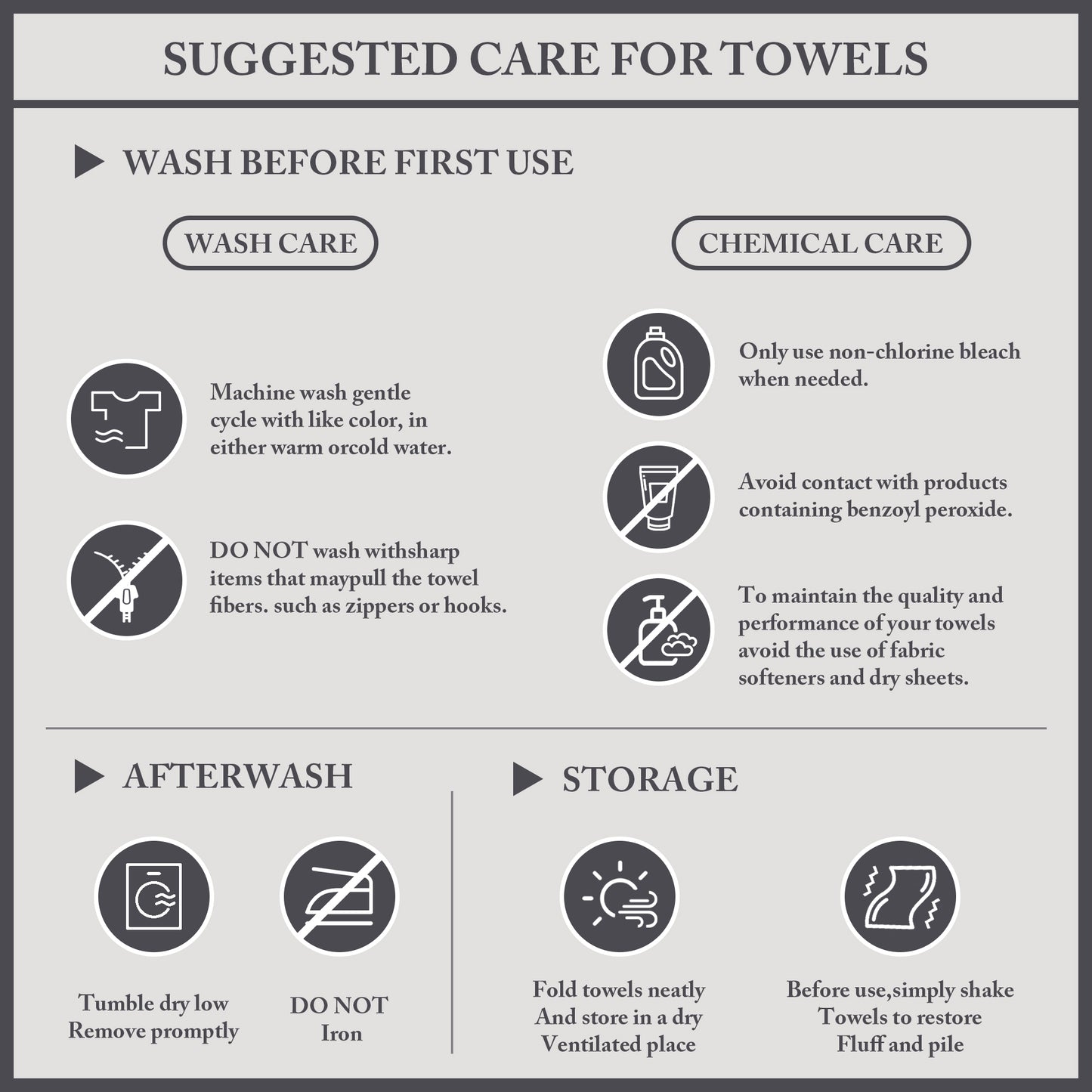 Turkish Cotton 6-Piece Bath Towel Set