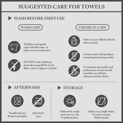 Turkish Cotton 6-Piece Bath Towel Set