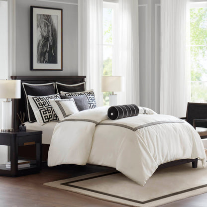 Jarvis Embroidery Oversized Duvet Style Comforter Set