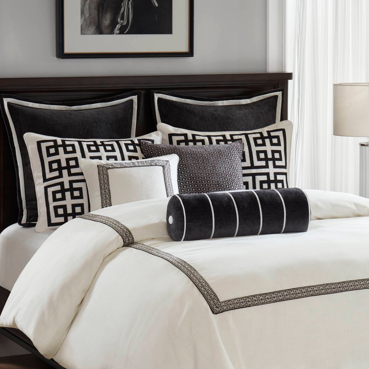 Jarvis Embroidery Oversized Duvet Style Comforter Set