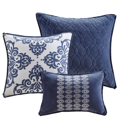 Maison Cotton Clip Jacquard Damask Comforter Set
