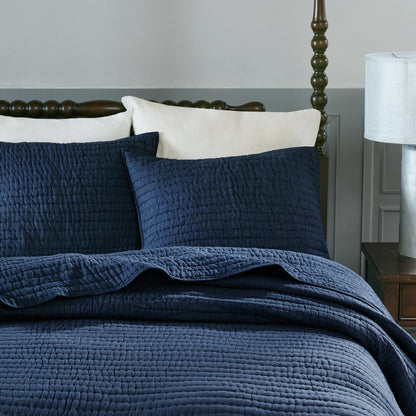 Serene 3 Piece Hand Quilted Cotton Quilt Set