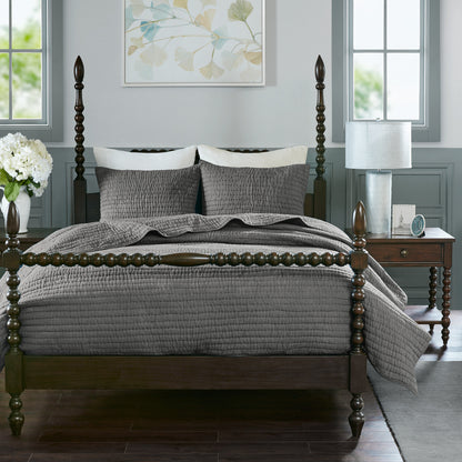 Serene 3 Piece Hand Quilted Cotton Quilt Set