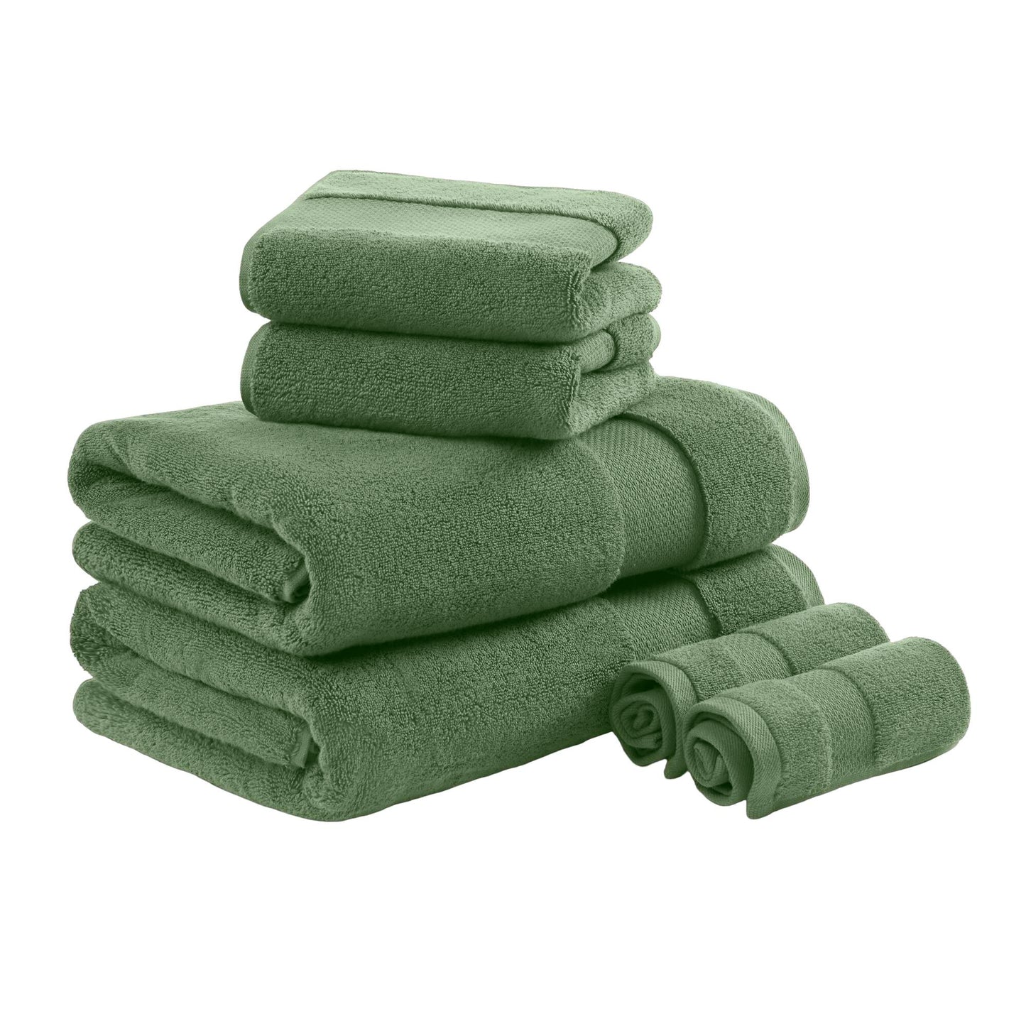 Turkish Cotton 6 Piece Bath Towel Set