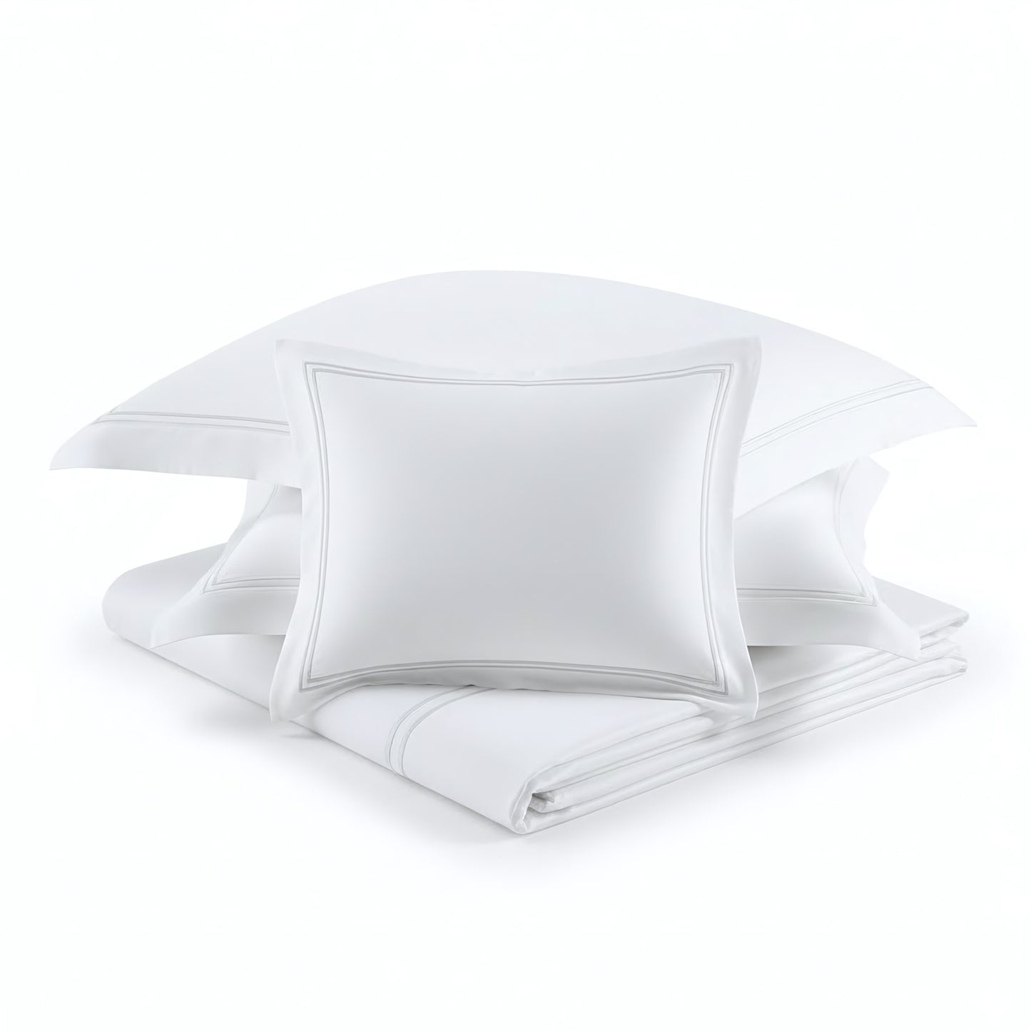 500 Thread Count Luxury Collection 100% Cotton Sateen Embroidered Duvet Cover Set