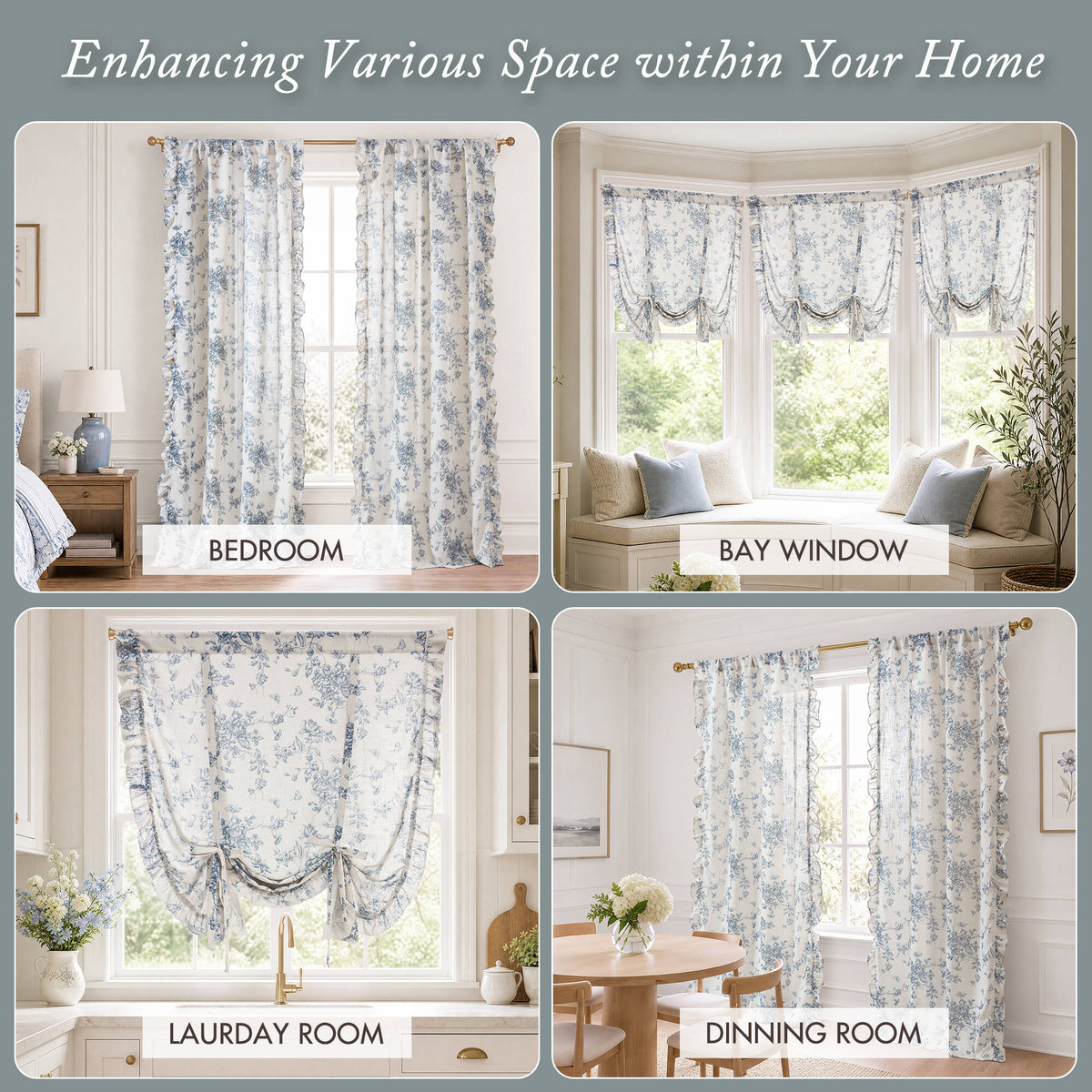 Adele Ruffle Window Panel