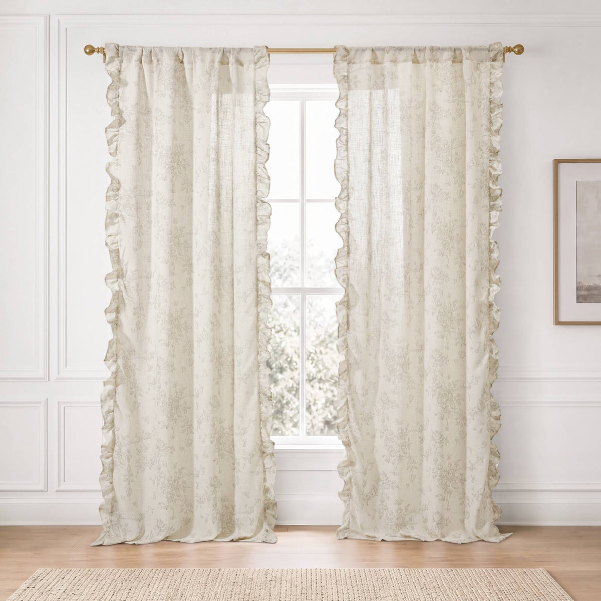 Adele Ruffle Window Panel