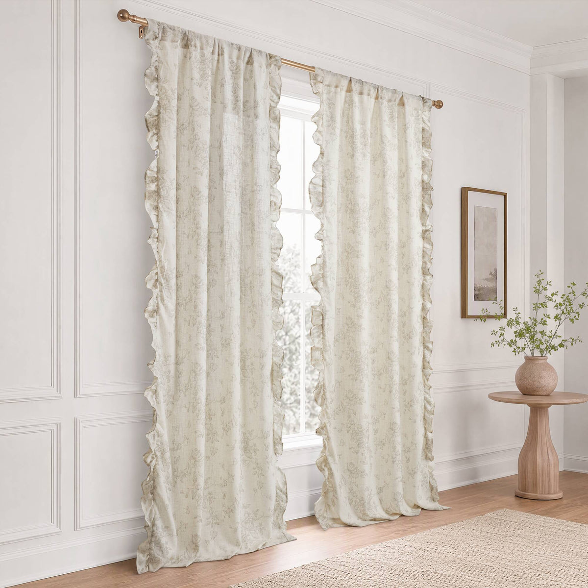 Adele Ruffle Window Panel