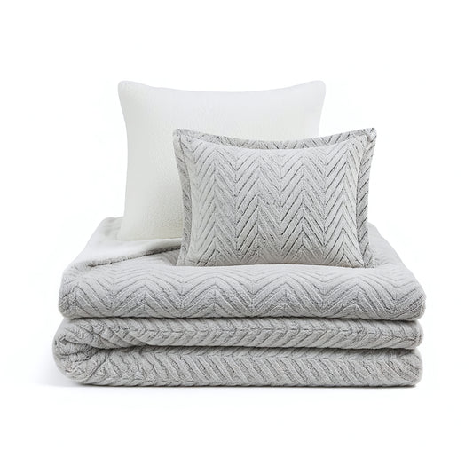 Adelyn Back Print Brushed Fur Duvet Cover Set