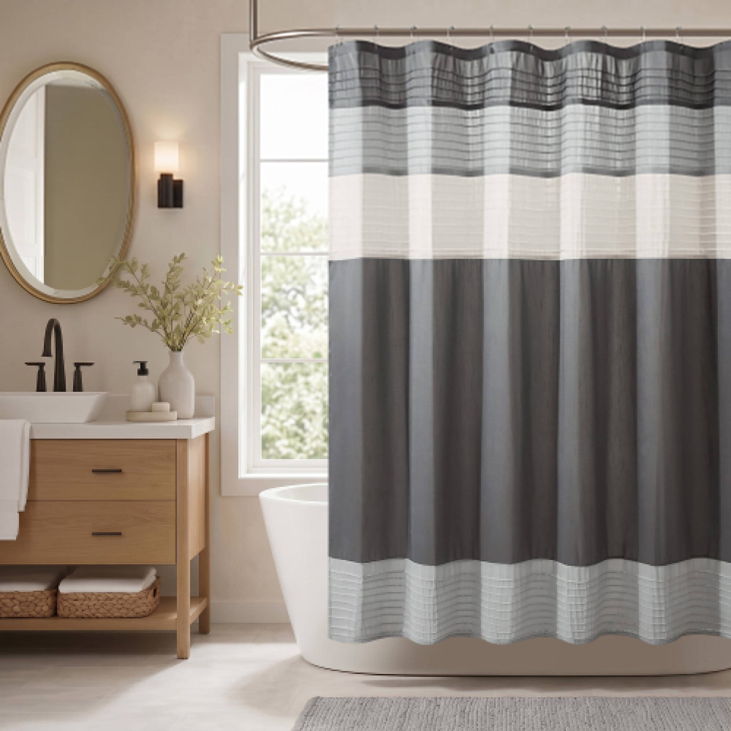 Amherst Faux Silk Shower Curtain