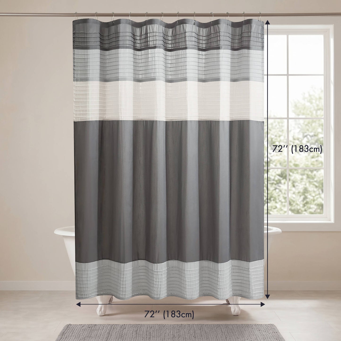 Amherst Faux Silk Shower Curtain