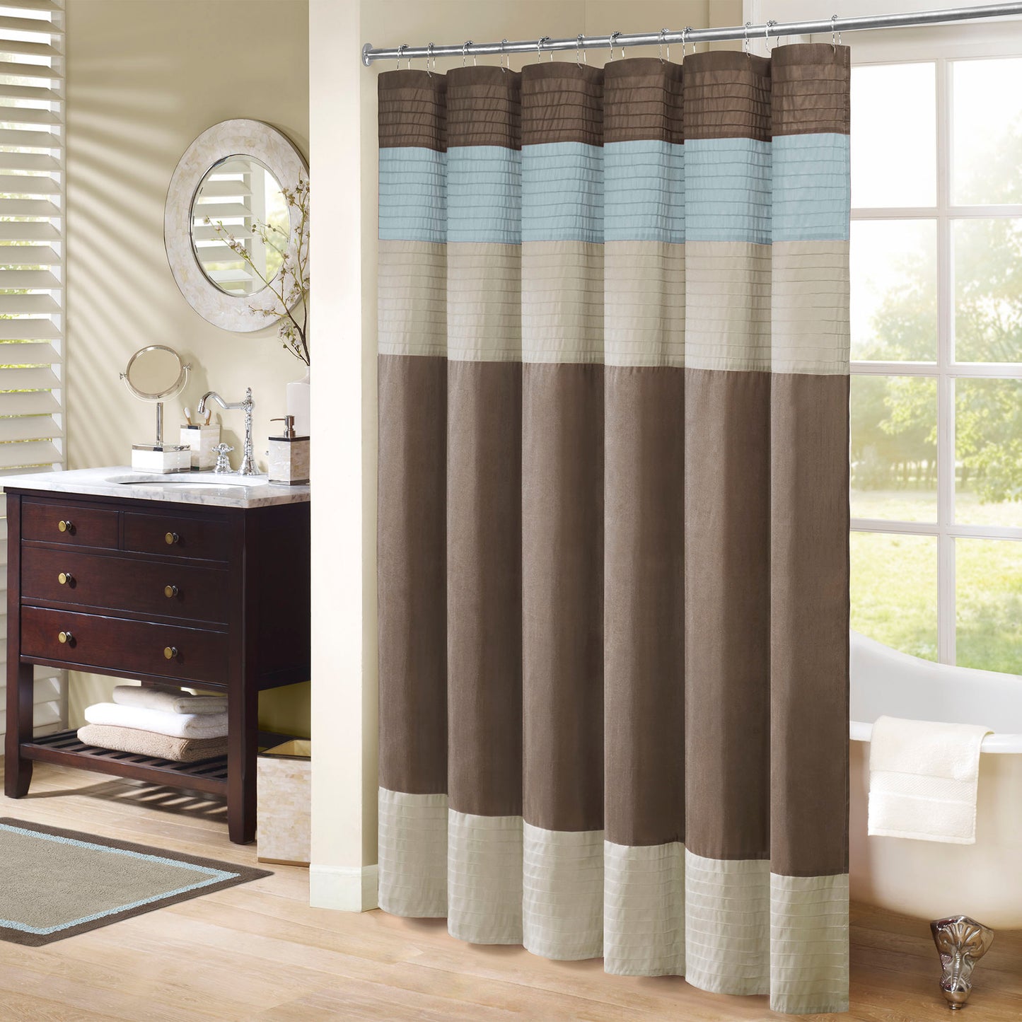 Amherst Faux Silk Shower Curtain