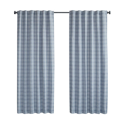 Anaheim Plaid Rod Pocket and Back Tab Curtain Panel with Fleece Lining