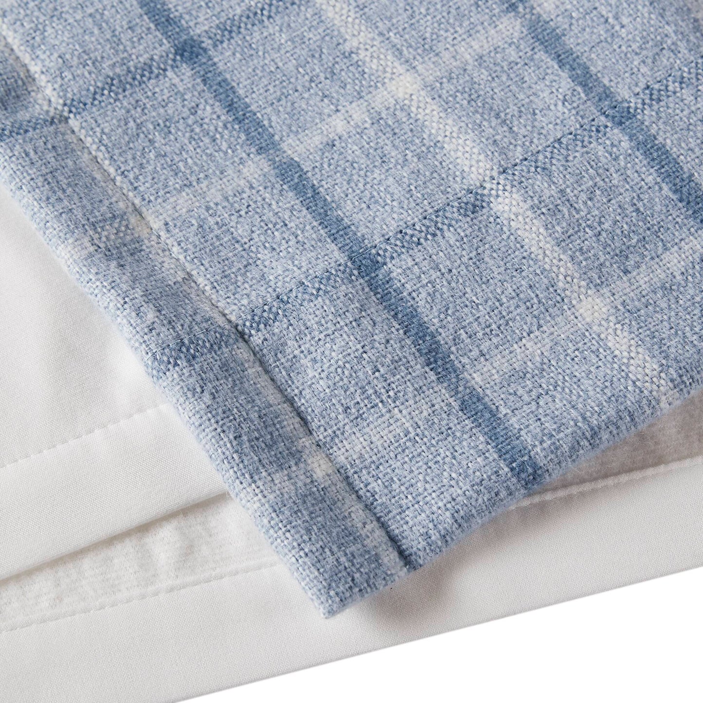Anaheim Plaid Rod Pocket and Back Tab Curtain Panel with Fleece Lining