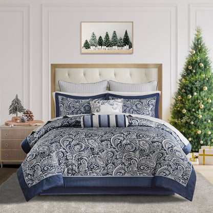 Aubrey 12 Piece Comforter Set with Cotton Bed Sheets