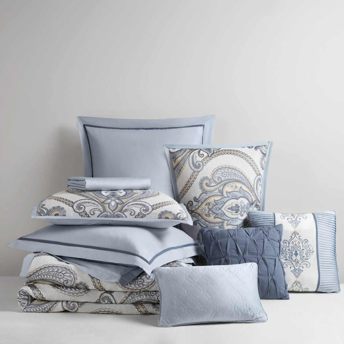 Aveline 9-Piece Jacquard Comforter Set