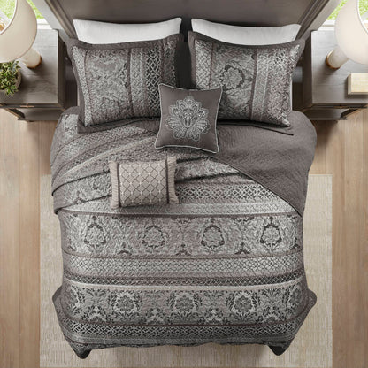 Bellagio 5 Piece Reversible Jacquard Bedspread Set