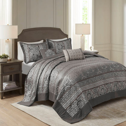 Bellagio 5 Piece Reversible Jacquard Bedspread Set