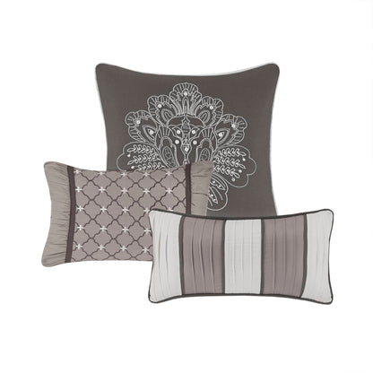 Bellagio 6-Piece Jacquard Quilt Set with Throw Pillows