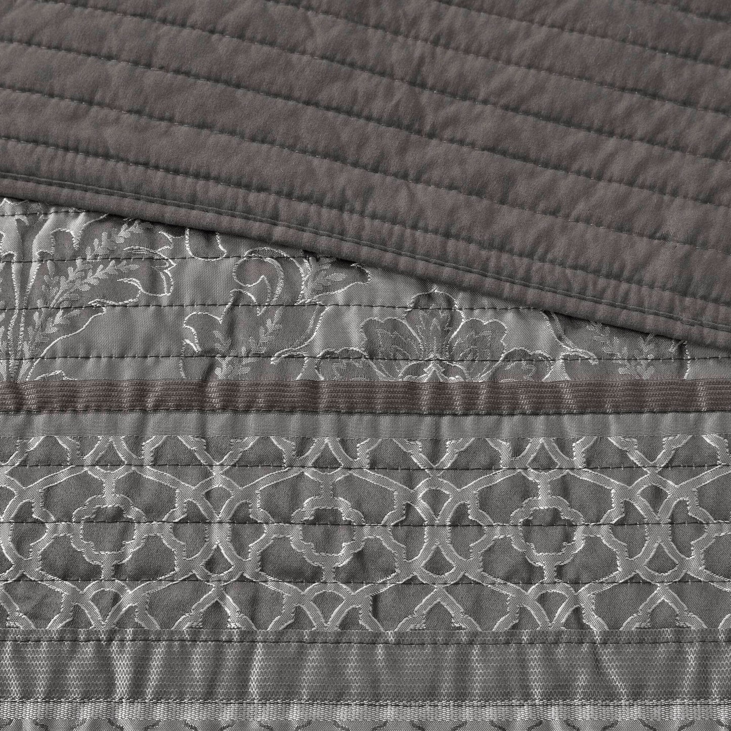 Bellagio 6-Piece Jacquard Quilt Set with Throw Pillows