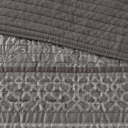 Bellagio 6-Piece Jacquard Quilt Set with Throw Pillows