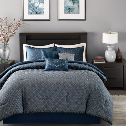 Biloxi 7 Piece Jaquard Comforter Set