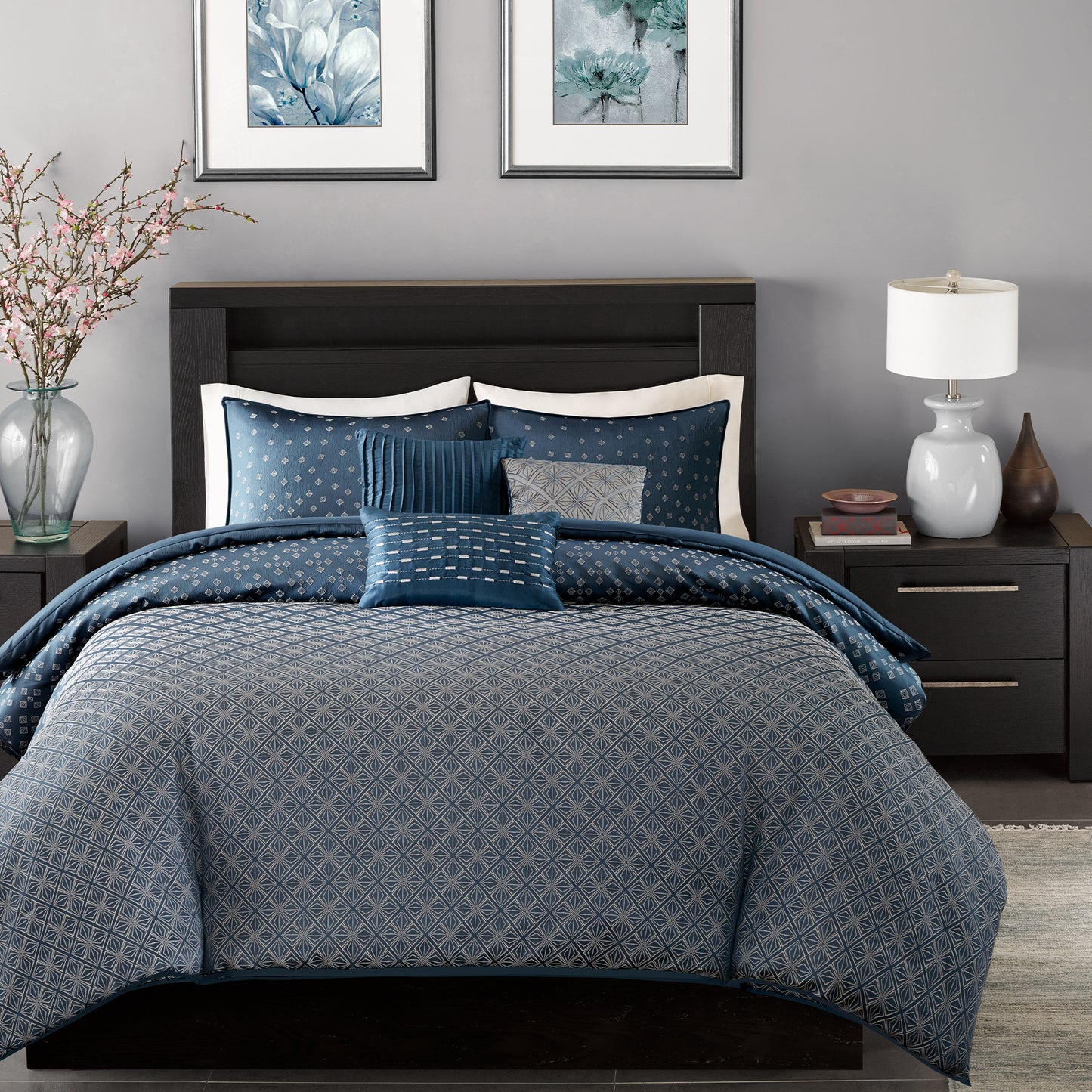 Biloxi 6 Piece Jaquard Duvet Cover Set