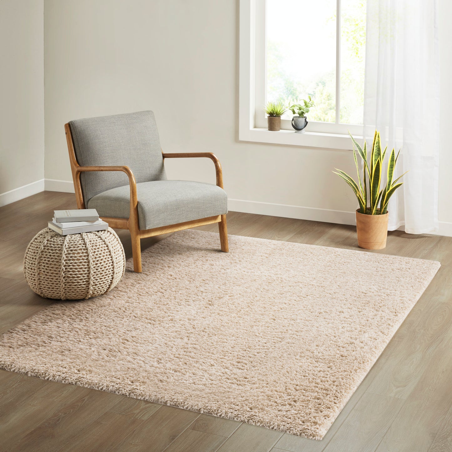 Camdyn Super Soft Polyester Shag Area Rug