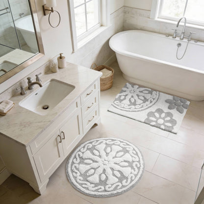 Casablanca Medallion Cotton Tufted Bath Rug