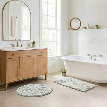 Casablanca Medallion Cotton Tufted Bath Rug