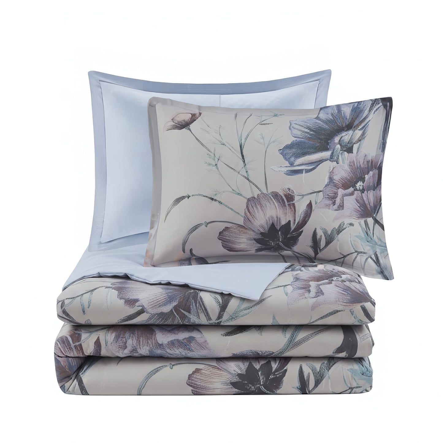 Cassandra 3 Piece Cotton Printed Duvet Cover Set