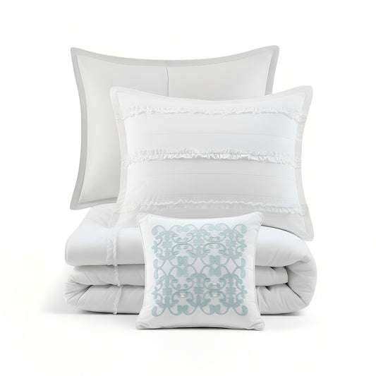 Celeste 4 Piece Microfiber 2-in-1 Duvet Set