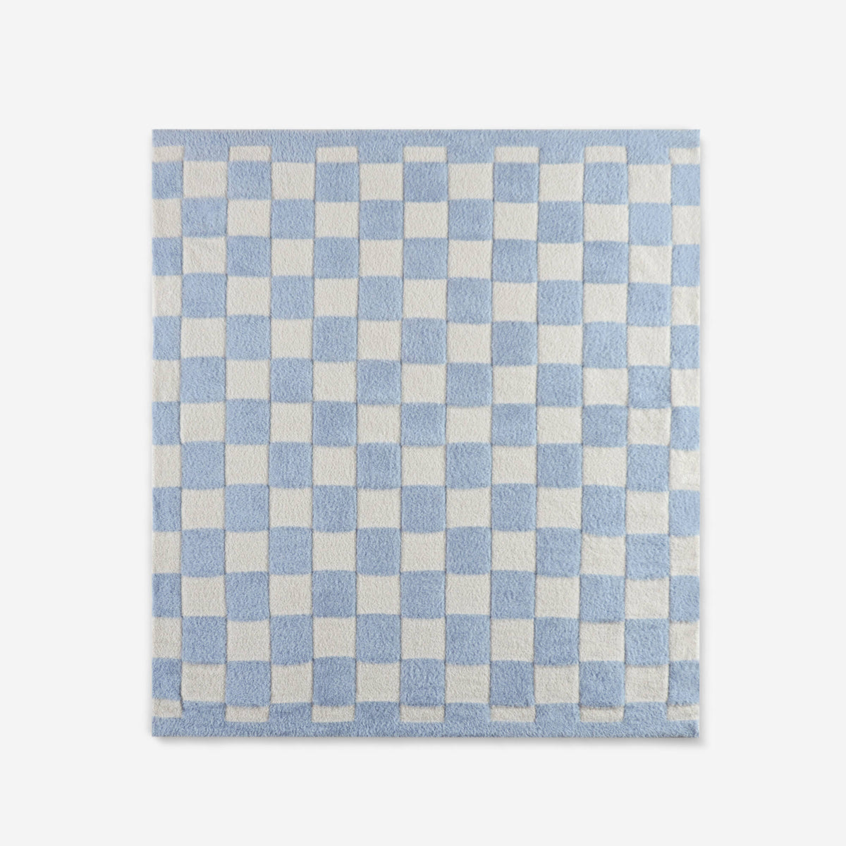 Checkerboard Feathersoft Fur Knit Throw