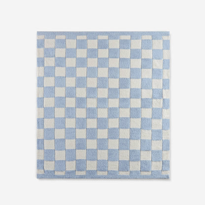 Checkerboard Feathersoft Fur Knit Throw