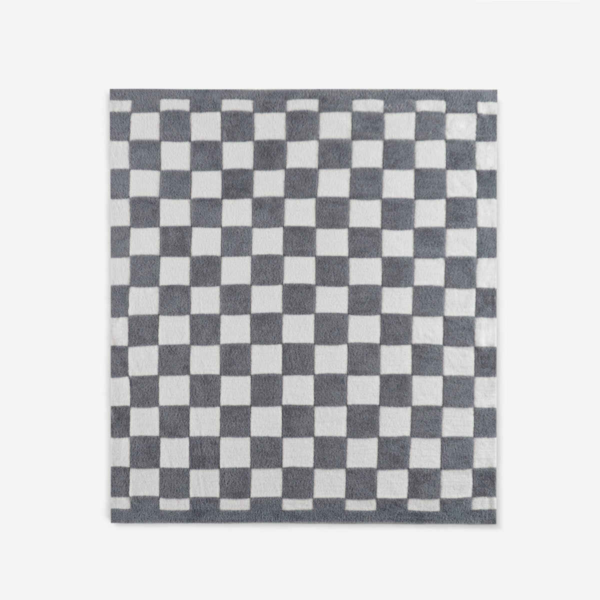 Checkerboard Feathersoft Fur Knit Throw