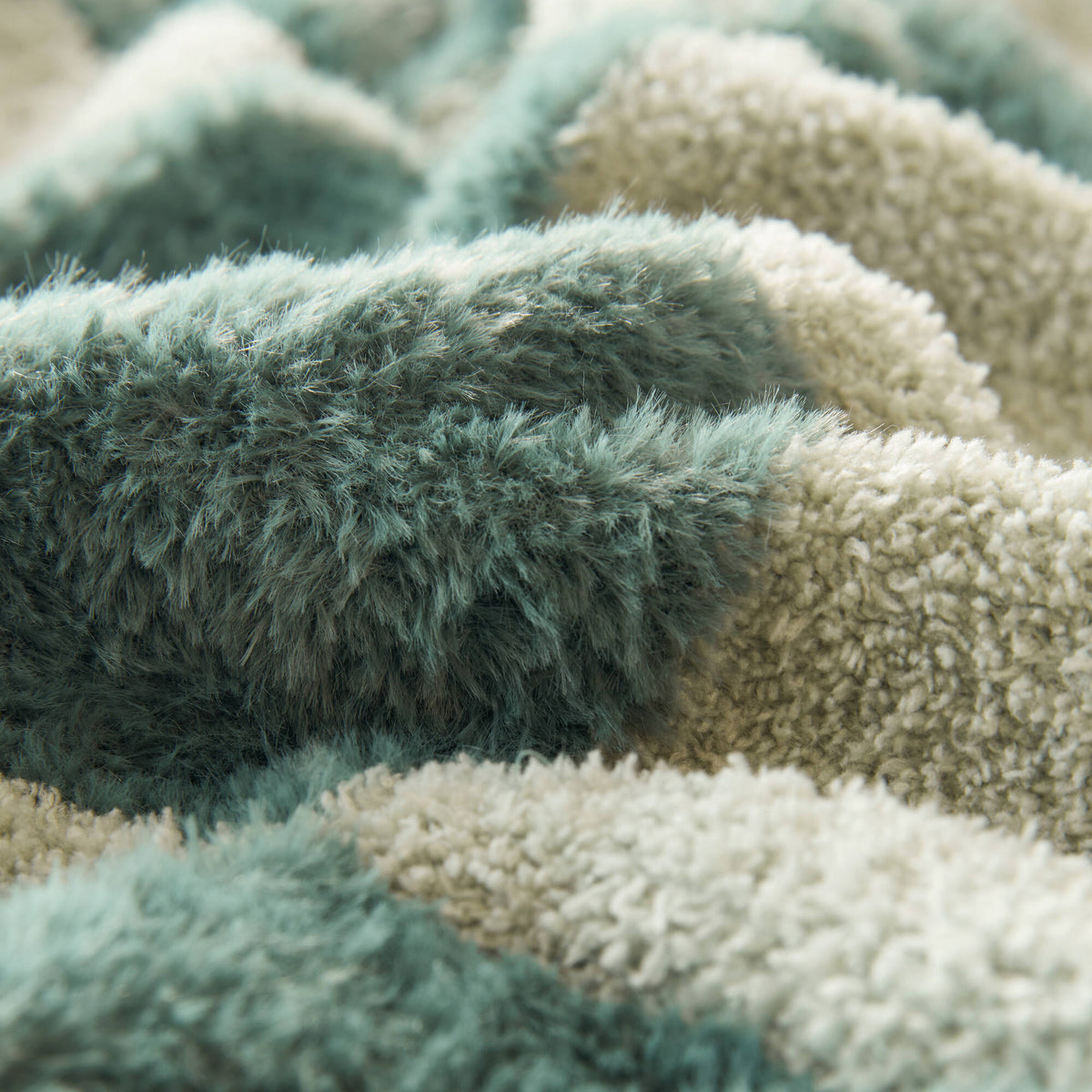 Checkerboard Feathersoft Fur Knit Throw