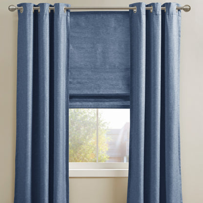 Como Printed Faux Silk Room Darkening Cordless Roman Shade