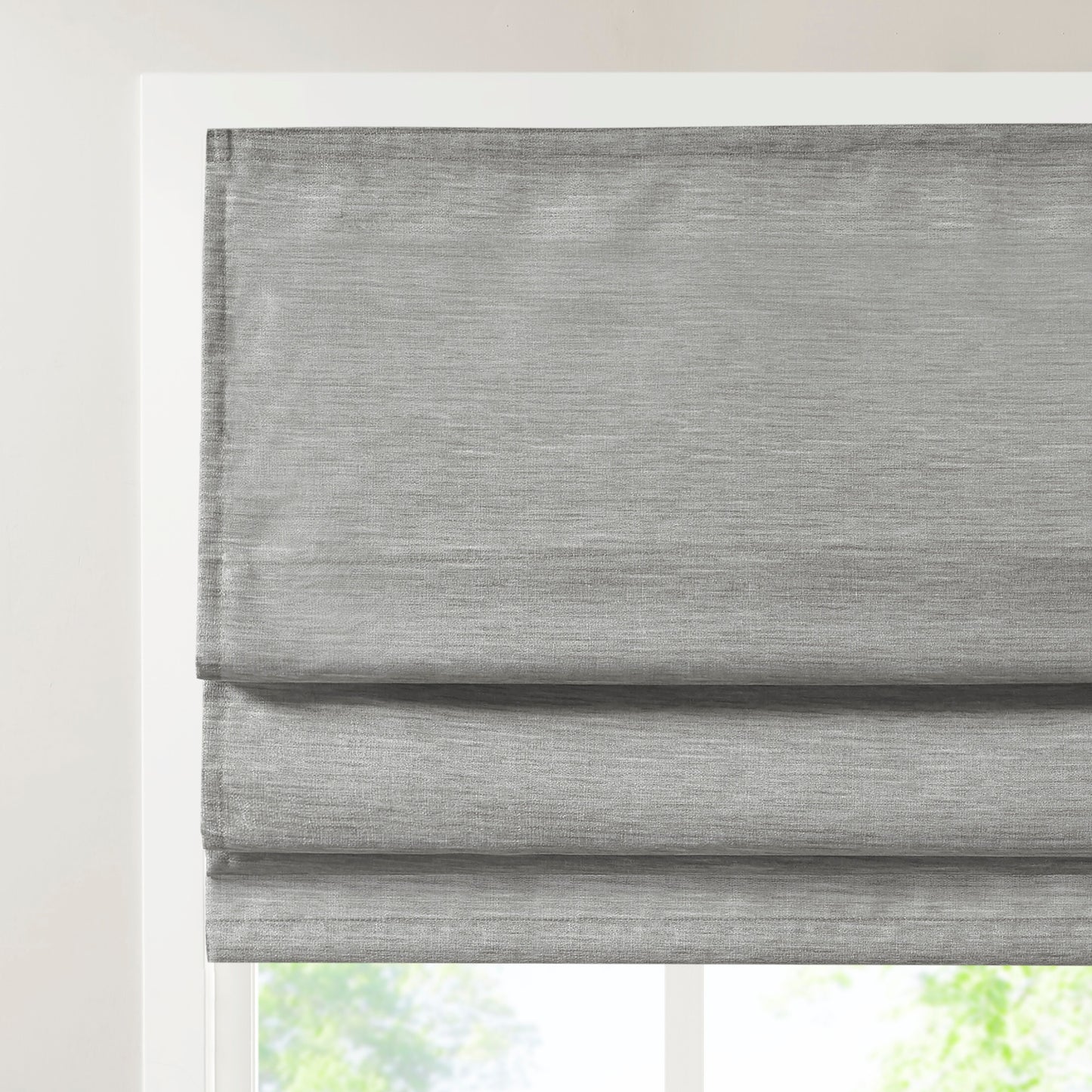 Como Printed Faux Silk Room Darkening Cordless Roman Shade