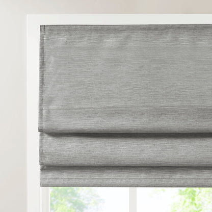 Como Printed Faux Silk Room Darkening Cordless Roman Shade