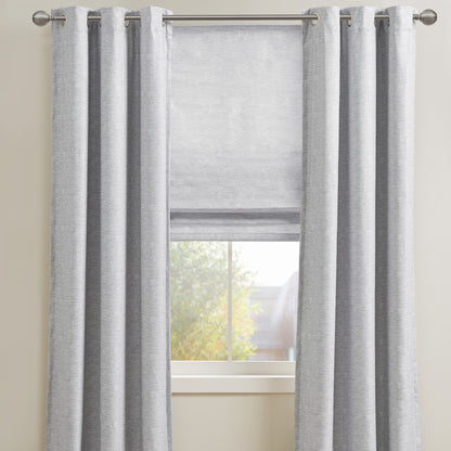 Como Printed Faux Silk Room Darkening Cordless Roman Shade