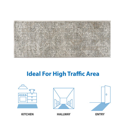 Dakota Tiled Border Area Rug