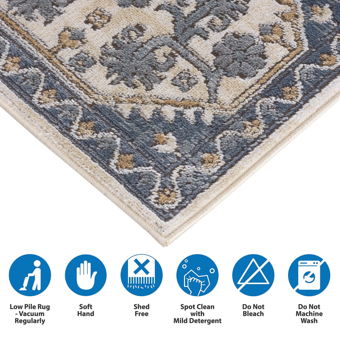 Dakota Tiled Border Area Rug