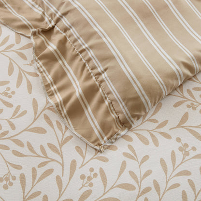 Darcy Cottage 5-Piece Botanical Print Comforter Set with Scalloped Edge